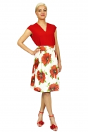 Falda Amapolas Rojas