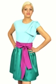 Falda Verde fruncida