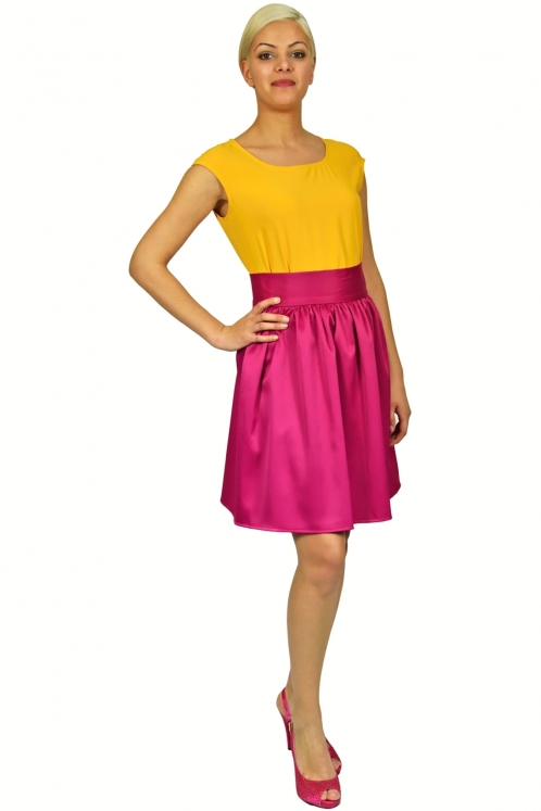 Falda Fucsia fruncida