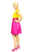 Falda Fucsia fruncida