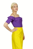 Pantalón Amarillo Ancho Pinzas