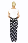 Pantalon Lunares Blancos y Bolsillos