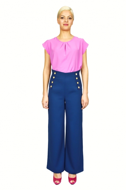 Pantalón Azul Cintura Alta