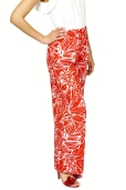 Pantalón Estampado Rojo y Blanco
