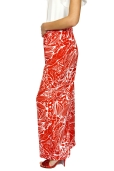 Pantalón Estampado Rojo y Blanco