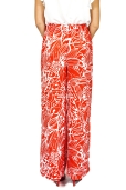 Pantalón Estampado Rojo y Blanco