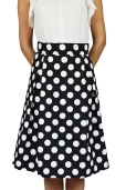 Falda Negra con Lunares Blancos