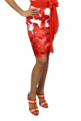 Falda Pétalos Rojos