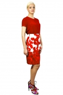 Falda Pétalos Rojos