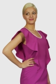 Vestido Volantes Fucsia