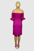 Vestido Fucsia Bardot