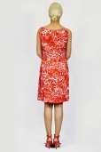 Vestido Estampado Rojo y Blanco