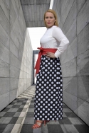 Falda larga con lunares