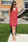 Vestido Encaje Fucsia