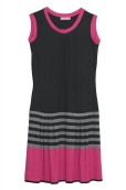 Vestido Negro con Rayas